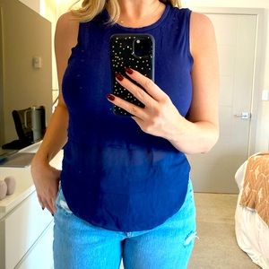 Michael Michael Kors navy blue dressy tank small